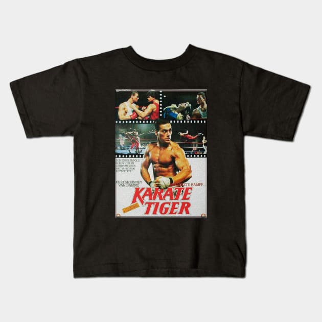 VAN DAMME KARATE TIGER Kids T-Shirt by Diyutaka